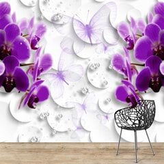 Fototapetai - Orchidėjos brangakmeniai цена и информация | Фотообои с инструментом и клеем - Бежевые листья эвкалипта, 400x280 см | pigu.lt