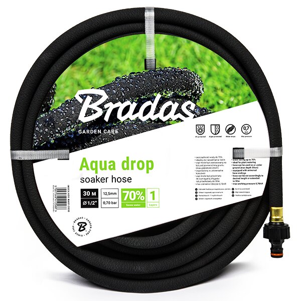 Mikroporinė žarna Bradas Aqua-Drop, 1/2“, 7.5 m kaina ir informacija | Laistymo įranga, purkštuvai | pigu.lt