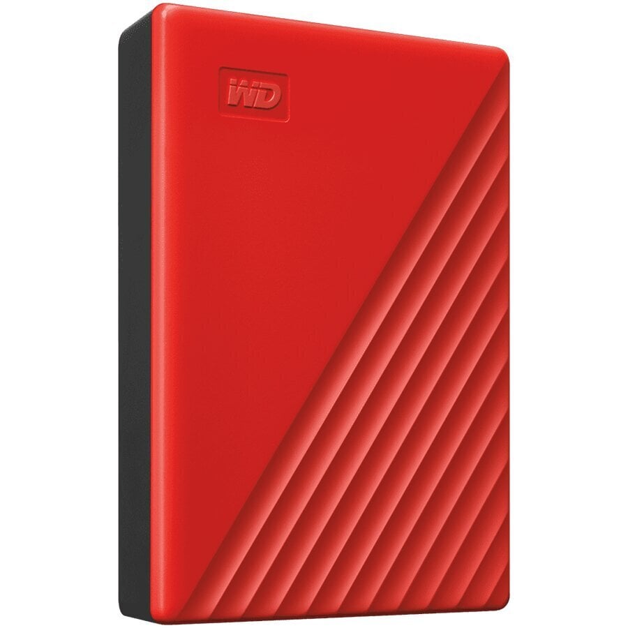 WD My Passport 4TB, USB 3.2, Raudona цена и информация | Išoriniai kietieji diskai (SSD, HDD) | pigu.lt