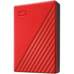 WD My Passport 4TB, USB 3.2, Raudona kaina ir informacija | Išoriniai kietieji diskai (SSD, HDD) | pigu.lt