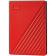 WD My Passport 4TB, USB 3.2, Raudona