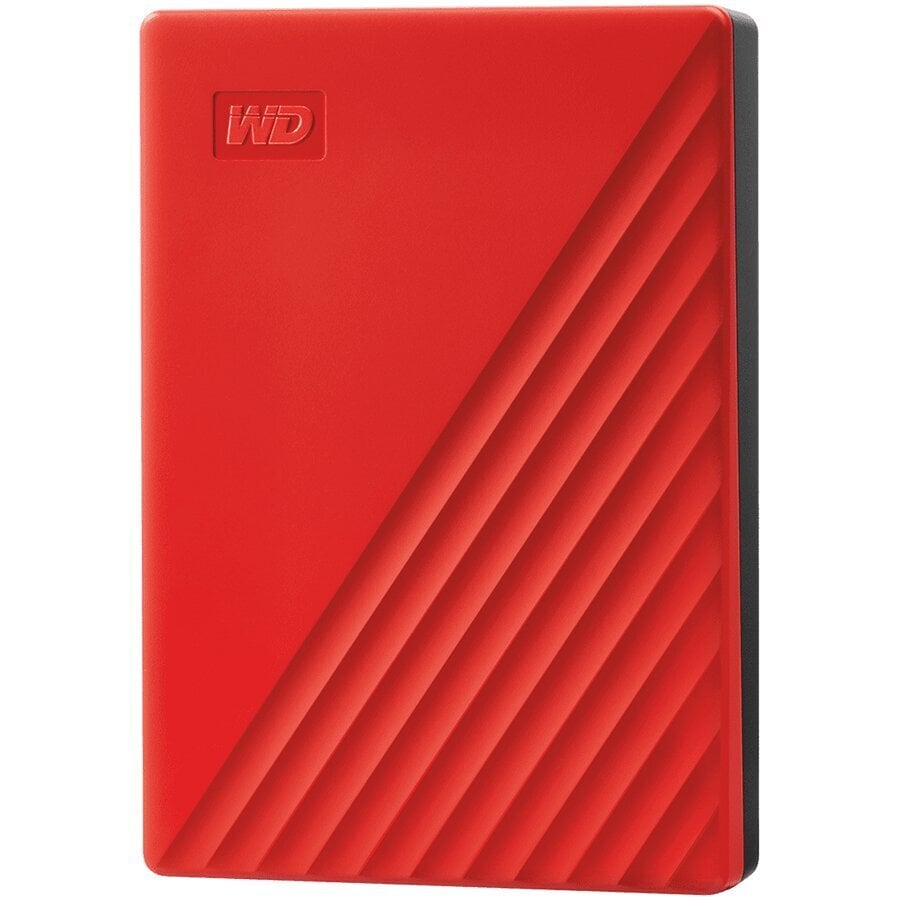 WD My Passport 4TB, USB 3.2, Raudona kaina ir informacija | Išoriniai kietieji diskai (SSD, HDD) | pigu.lt