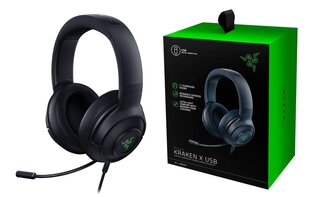 Razer Kraken X USB Black 7.1 kaina ir informacija | Ausinės | pigu.lt