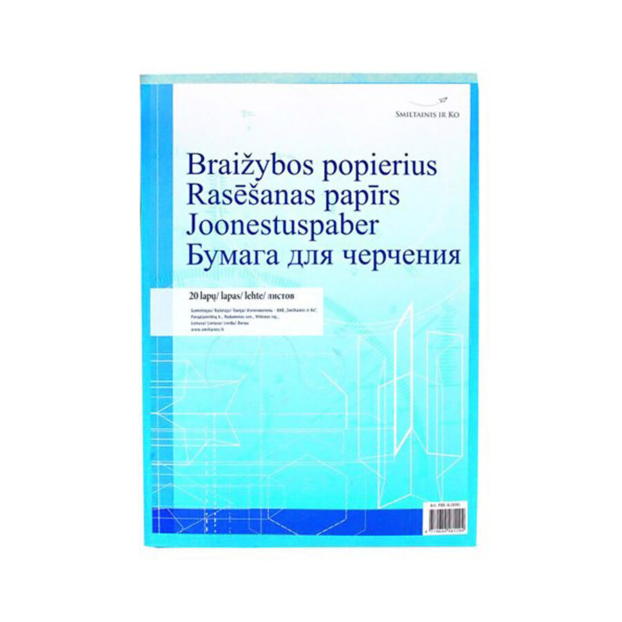 Popierius braižybai A4 20lapų 160gsm цена и информация | Sąsiuviniai ir popieriaus prekės | pigu.lt