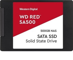 SSD WD RED 500GB 2.5" SATA WDS500G1R0A kaina ir informacija | Vidiniai kietieji diskai (HDD, SSD, Hybrid) | pigu.lt