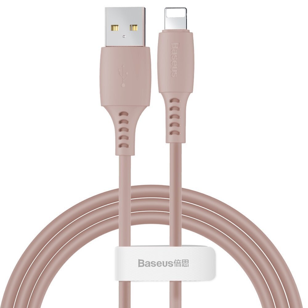 Krovimo/duomenų perdavimo laidas USB - Lightning Baseus Colorful 1.2m, rausvas цена и информация | Laidai telefonams | pigu.lt