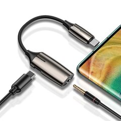 Универсальный переходник адаптер для аудио USB-C -> 3.5 мм Baseus CATL60-0A, черный цена и информация | Кабели для телефонов | pigu.lt