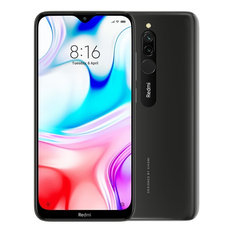 Xiaomi Redmi 8 64GB, Dual SIM, Onyx Black kaina ir informacija | Mobilieji telefonai | pigu.lt