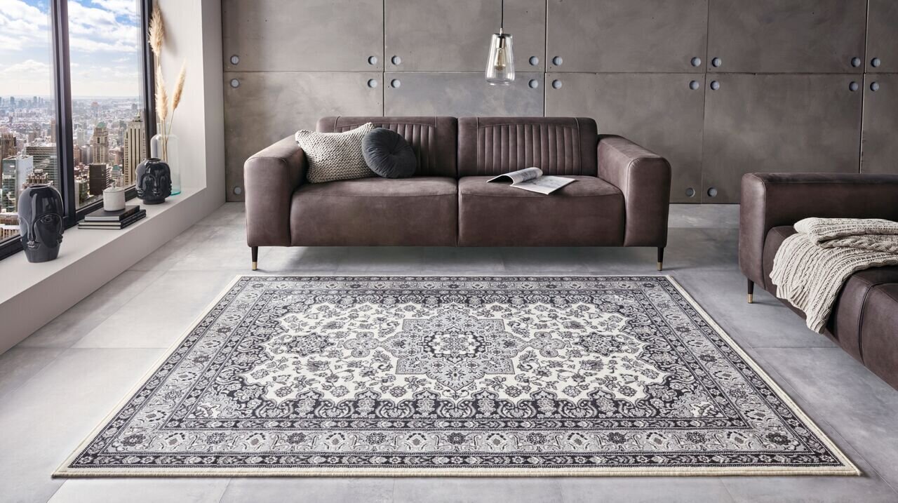 Nouristan Mirkan kilimas Parun Tabriz 80x150 cm, pilkas kaina ir informacija | Kilimai | pigu.lt