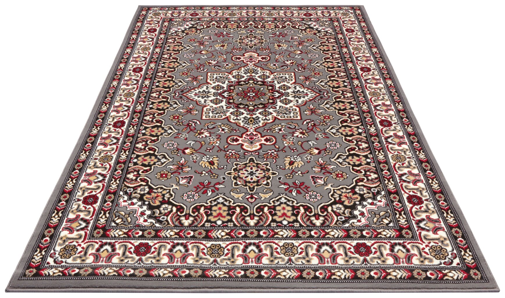 Nouristan Mirkan kilimas Parun Tabriz 120x170 cm, pilkas kaina ir informacija | Kilimai | pigu.lt