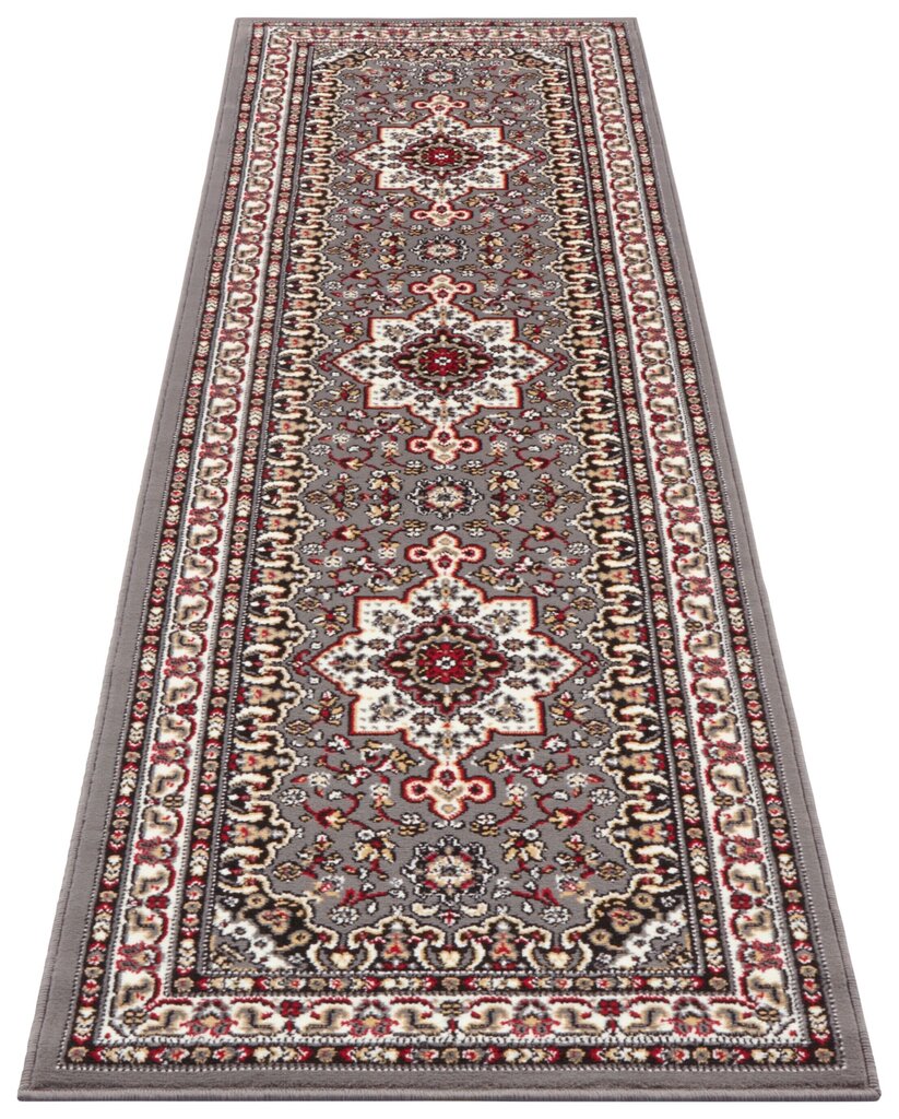 Nouristan Mirkan kiliminis takelis Parun Tabriz 80x250 cm, pilkas цена и информация | Kilimai | pigu.lt