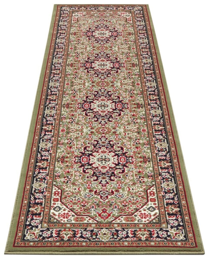 Nouristan Mirkan kiliminis takelis Skazar Isfahan 80x250 cm, žalias kaina ir informacija | Kilimai | pigu.lt