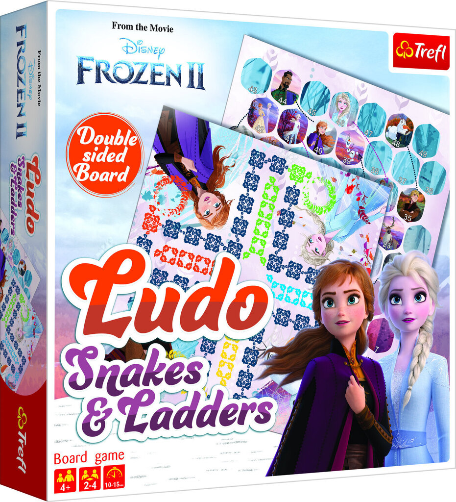 Stalo žaidimas Trefl Frozen 2 Ludo Snakes and Ladders/Gyvatėlės ir kopėčios kaina ir informacija | Stalo žaidimai, galvosūkiai | pigu.lt