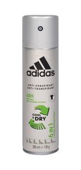 Дезодорант-антиперспирант мужской Adidas 6 In 1, Cool&Dry, 200 мл цена и информация | Женская парфюмированная косметика | pigu.lt