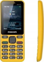 Maxcom MM139, Dual SIM, Yellow цена и информация | Мобильные телефоны | pigu.lt