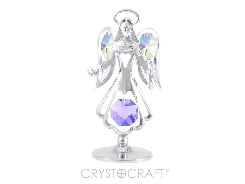 Angelas ant stovo su SWAROVSKI kristalais, chromuotas