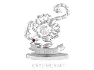 Zodiako ženklas SKORPIONAS su SWAROVSKI kristalais, padengtas sidabru. kaina ir informacija | Interjero detalės | pigu.lt