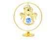 Angelas ant grandinės rate, ant stovo, su mėlynais kristalais SWAROVSKI цена и информация | Interjero detalės | pigu.lt