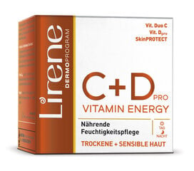 Kremas jautriai veido odai su vitaminais C+D LIRENE 50 ml kaina ir informacija | Veido kremai | pigu.lt