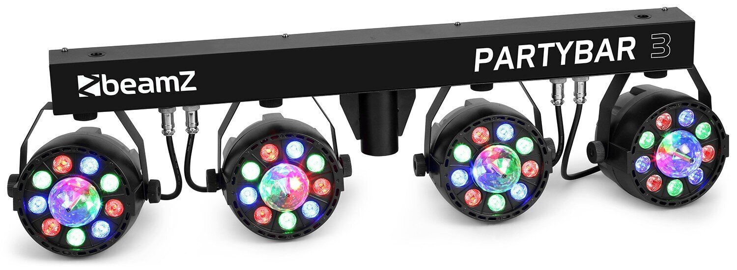 BeamZ Partybar 4x PAR su „Magic Ball Tripod“ apšvietimo efektais. цена и информация | Dekoracijos šventėms | pigu.lt