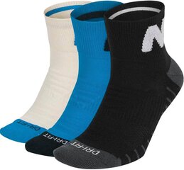 Носки Nike U NK Evry MX Cush Ankle 3PR Black Blue White цена и информация | Мужские носки | pigu.lt