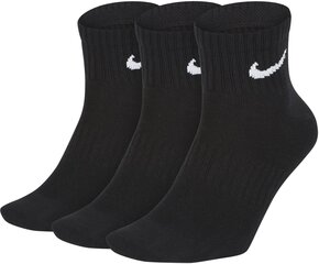 Носки Nike Everyday Ltwt Ankle 3PR Black цена и информация | Sportinis kostiumas moterims Kinga, veliūrinis | pigu.lt