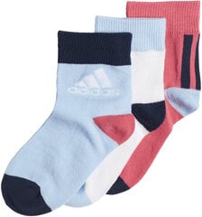 Adidas носки для детей LK Ankle S 3PP White Pink Blue цена и информация | Adidas Женская одежда | pigu.lt