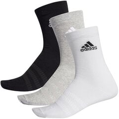 Носки Adidas Light Crew 3PP White Black Grey цена и информация | Sportinis kostiumas moterims Kinga, veliūrinis | pigu.lt