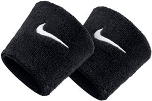 Повязка на запястье Nike Swoosh Wristbands Black цена и информация | Ортезы и бандажи | pigu.lt