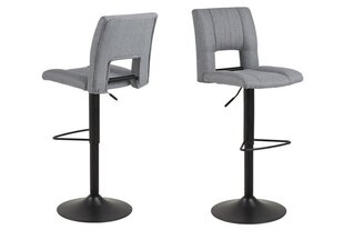2-jų baro kėdžių komplektas Actona Sylvia, šviesiai pilkas gobelenas kaina ir informacija | Virtuvės ir valgomojo kėdės | pigu.lt