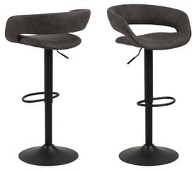 Комплект из 2-х барных стульев Grace, серый гобелен цена и информация | Стулья для кухни и столовой | pigu.lt