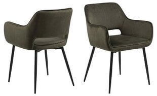 Комплект из 2 стульев Danja, темно-зеленый цена и информация | Стулья для кухни и столовой | pigu.lt