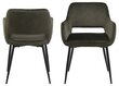 2-jų kėdžių komplektas Danja, tamsiai žalias kaina ir informacija | Virtuvės ir valgomojo kėdės | pigu.lt