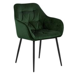 2-jų kėdžių komplektas Brooke, tamsiai žalias kaina ir informacija | Virtuvės ir valgomojo kėdės | pigu.lt