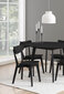 2-jų kėdžių komplektas Roxby, juodas kaina ir informacija | Virtuvės ir valgomojo kėdės | pigu.lt
