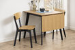 2-jų kėdžių komplektas Roxby, rudas/juodas kaina ir informacija | Virtuvės ir valgomojo kėdės | pigu.lt