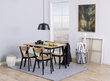 2-jų kėdžių komplektas Roxby, rudas/juodas kaina ir informacija | Virtuvės ir valgomojo kėdės | pigu.lt