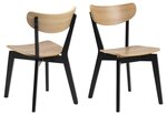 2-jų kėdžių komplektas Roxby, rudas/juodas