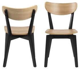 Набор из 2 стульев Roxby, коричневый/черный цена и информация | Стулья для кухни и столовой | pigu.lt