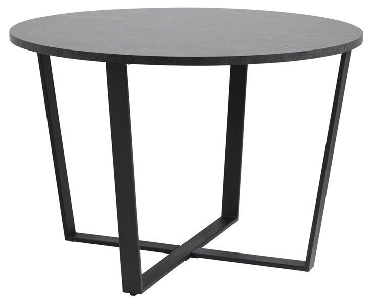 Valgomojo stalas Amble, juodas kaina ir informacija | Virtuvės ir valgomojo stalai, staliukai | pigu.lt