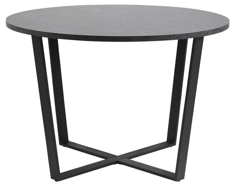 Valgomojo stalas Amble, juodas kaina ir informacija | Virtuvės ir valgomojo stalai, staliukai | pigu.lt