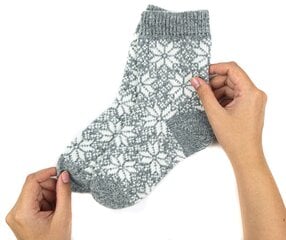 Vilnonės kojinės moterims, pilkos kaina ir informacija | Moteriškos kojinės | pigu.lt