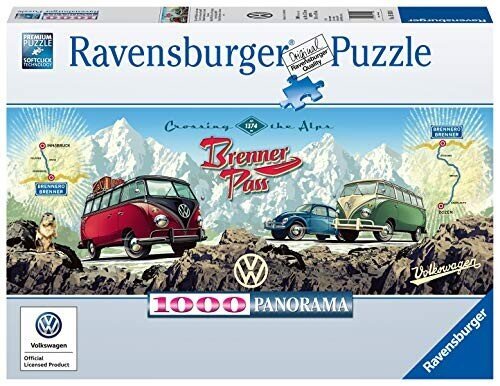 Dėlionė Ravensburger Alpes su VW!, 1000 det. kaina ir informacija | Dėlionės (puzzle) | pigu.lt
