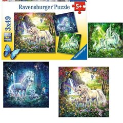 Головоломка Ravensburger Beautiful Unicorns, 3x49 дет. цена и информация | Пазлы | pigu.lt