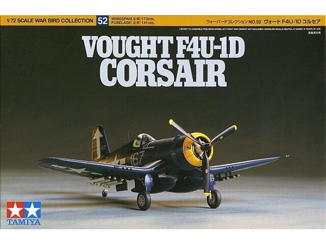 Konstruktorius Tamiya - Vought F4U-1D Corsair, 1/72, 60752 цена и информация | Konstruktoriai ir kaladėlės | pigu.lt