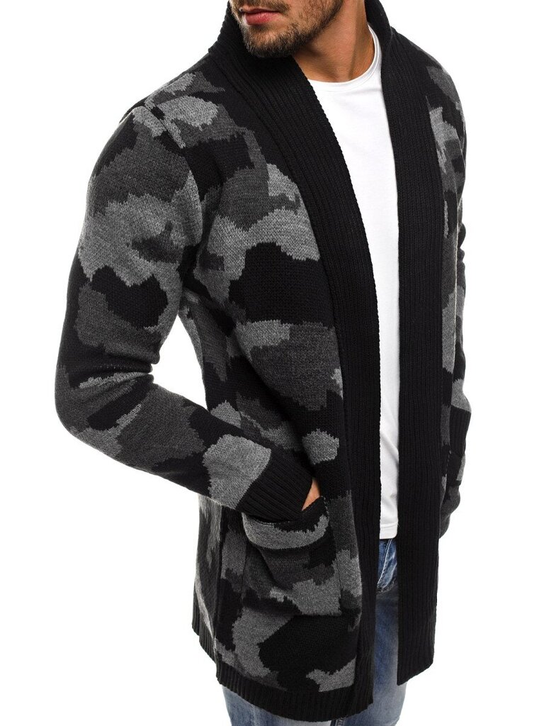 Vyriškas kamufliažinis juodas megztinis "Medrock" kaina ir informacija | Megztiniai vyrams | pigu.lt