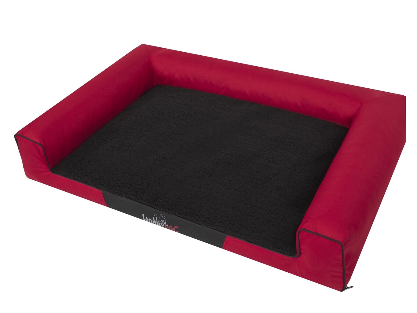 Hobbydog guolis Victoria Exclusive L, raudonas/juodas, 80x55 cm kaina ir informacija | Guoliai, pagalvėlės | pigu.lt