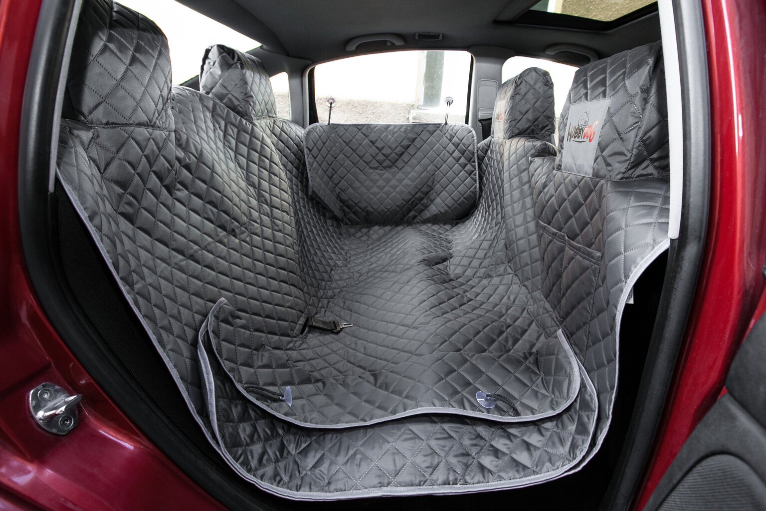 Hobbydog automobilio sėdynių užtiesalas su šonais, pilkas, 220x140 cm kaina ir informacija | Kelioniniai reikmenys | pigu.lt