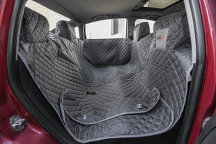 Чехол для автомобильных сидений Hobbydog на липучке Velcro с бортами, серый, 220x140 см цена и информация | Дорожные принадлежности | pigu.lt