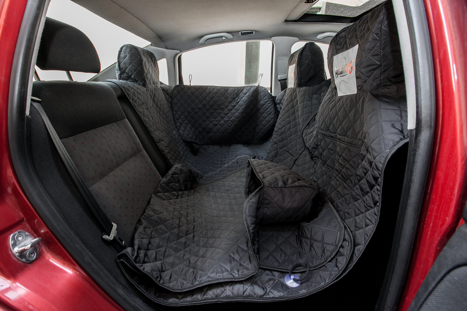 Hobbydog automobilio sėdynių užtiesalas su šonais ir velcro juosta, juodas, 190x140 cm kaina ir informacija | Kelioniniai reikmenys | pigu.lt